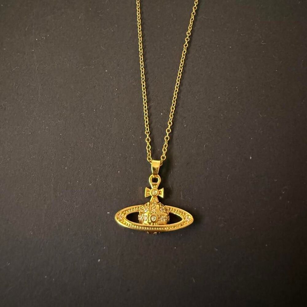 Punk Saturn Steel Chain Necklace